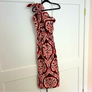 Johanna Ortiz red print one shoulder dress (4)